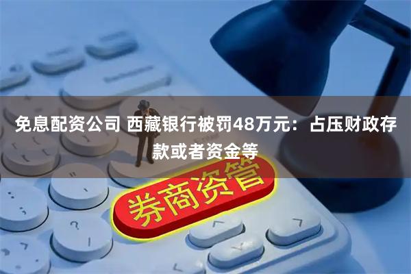 免息配资公司 西藏银行被罚48万元：占压财政存款或者资金等